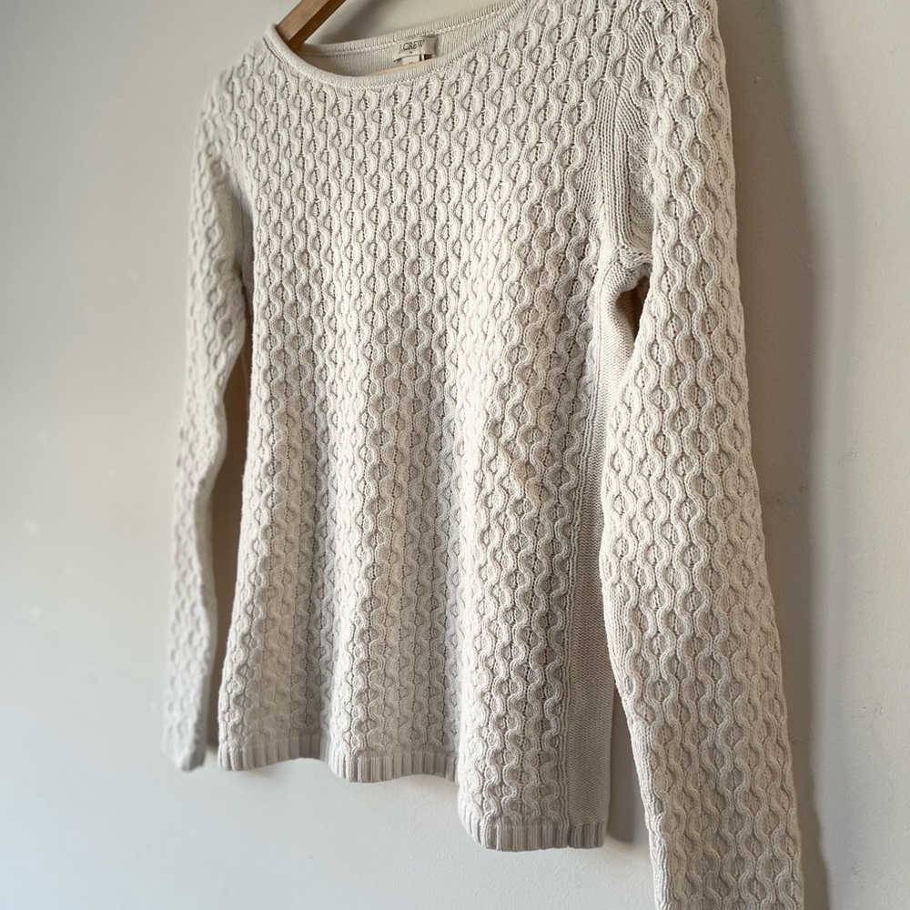 J. Crew Ivory Textured Knit Sweater - Picture 6 of 8